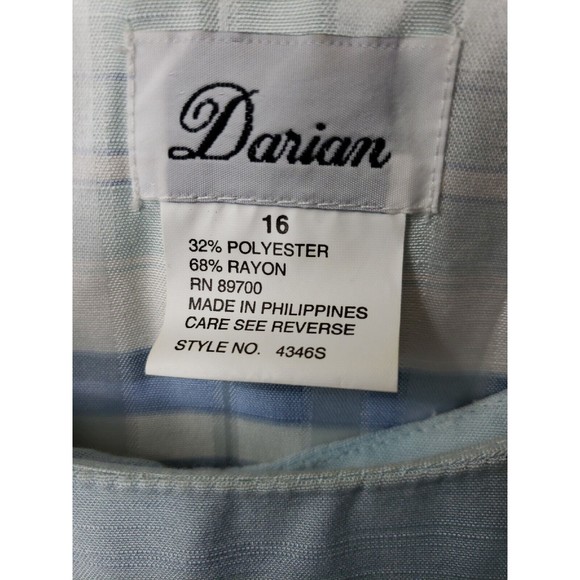 Darian Women's 2 piece dress and jacket sz 16 blue - Picture 2 of 14